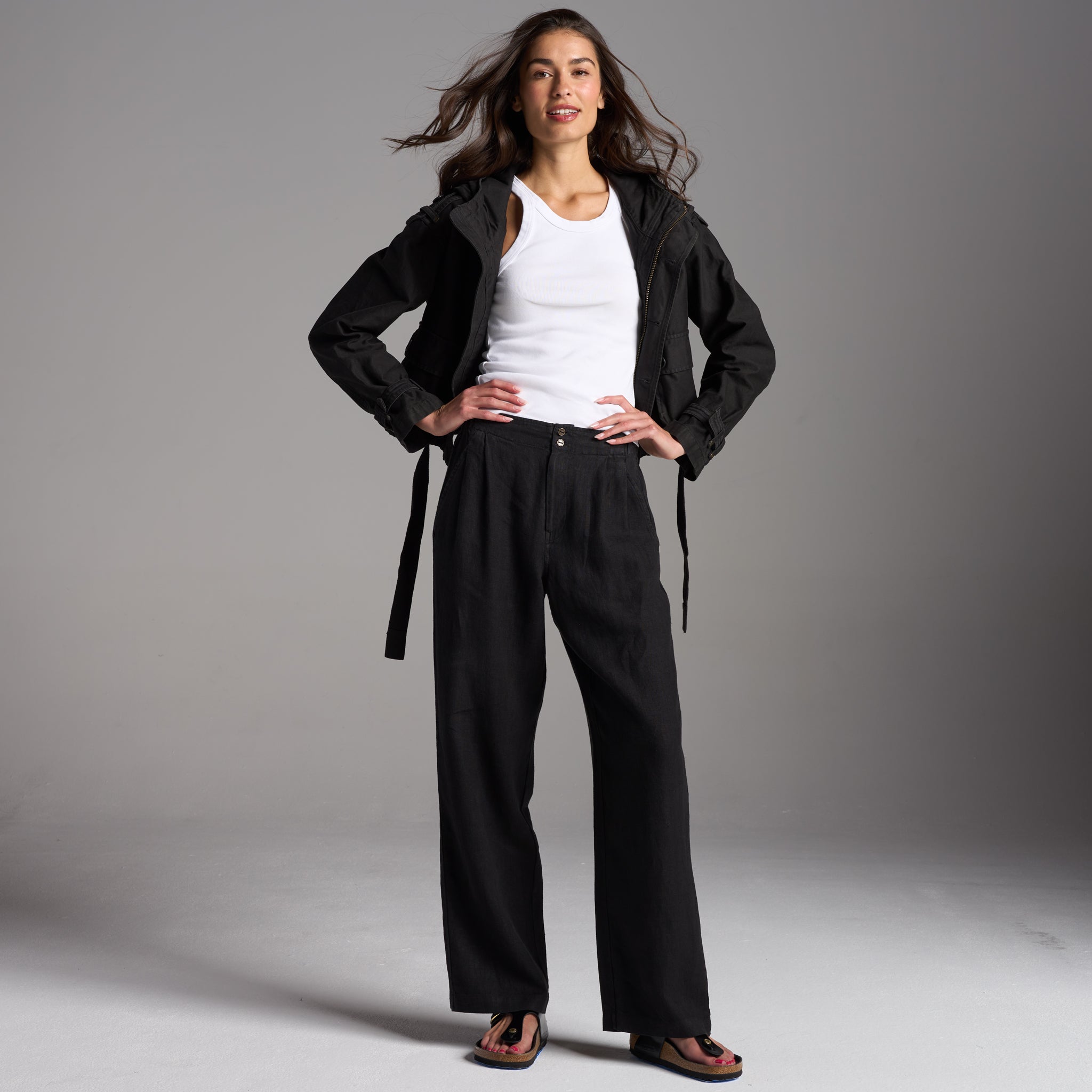 Cameron Wide Leg Linen Pant – Rowan