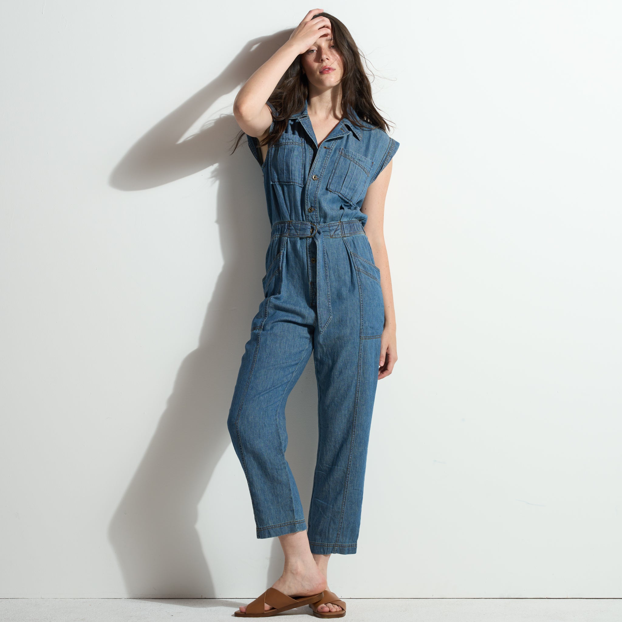 Lincoln Japanese Fluid Denim Jumpsuit – Rowan