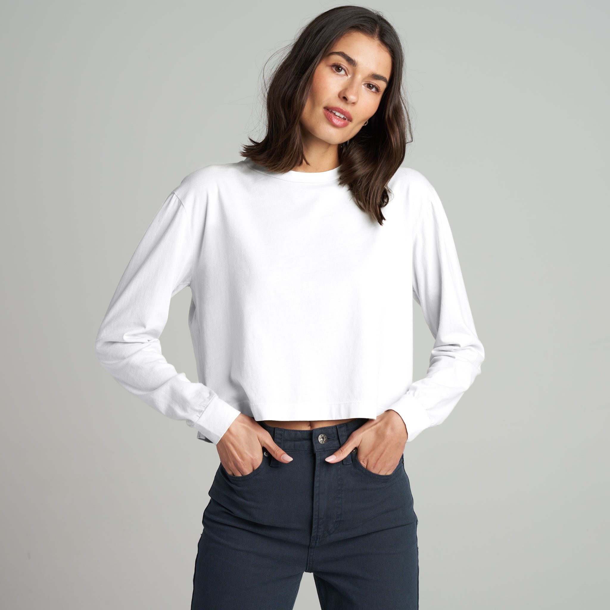 Reagan Long Sleeve Boyfriend Tee – Rowan