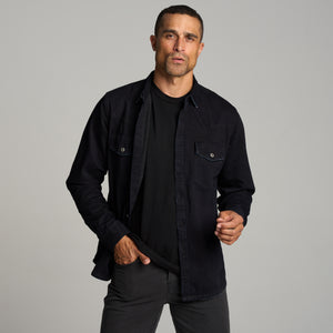 Mens 1955 Abilene Denim Shirt MWTP0007 Overdyed Black