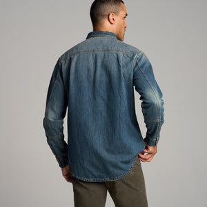 Mens 1955 Abilene Denim Shirt MWTP0007 True Blue Vintage