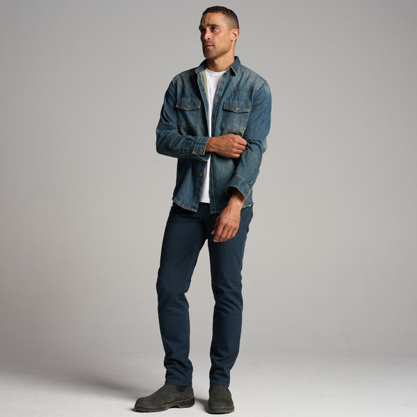 Mens 1955 Abilene Denim Shirt MWTP0007 True Blue Vintage