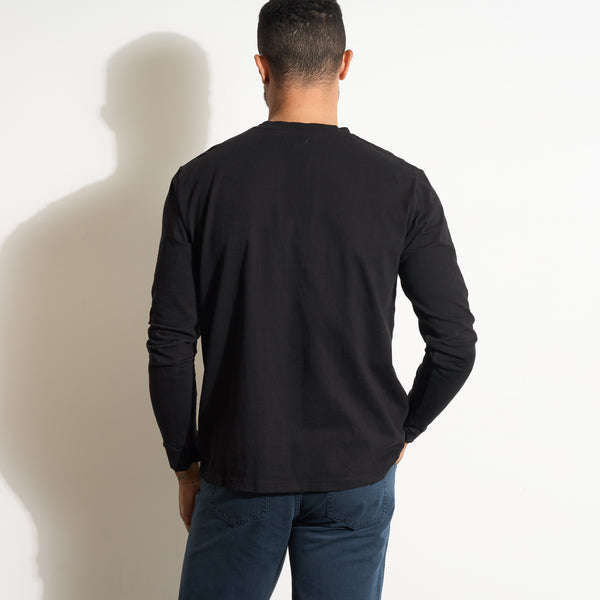 Mens 1955 Asher Standard Long Sleeve Tee MKTP0013 Black