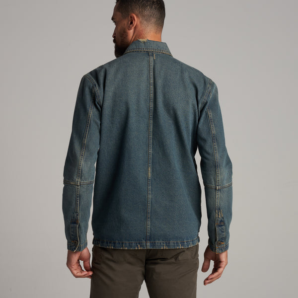 Mens 1955 Duncan Denim Chore Jacket MWOW0008 True Blue Vintage