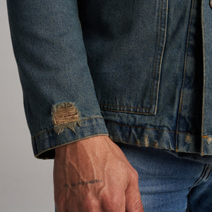 Mens 1955 Duncan Denim Chore Jacket MWOW0008 True Blue Vintage