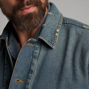 Mens 1955 Duncan Denim Chore Jacket MWOW0008 True Blue Vintage