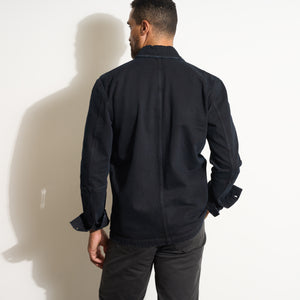 Mens 1955 Duncan Denim Chore Jacket MWOW0008 Overdyed Black