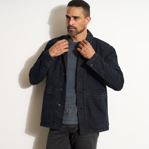 Mens 1955 Duncan Denim Chore Jacket MWOW0008 Overdyed Black