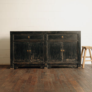 Home 2 Drawer Black Buffet Cabinet HWCO0005