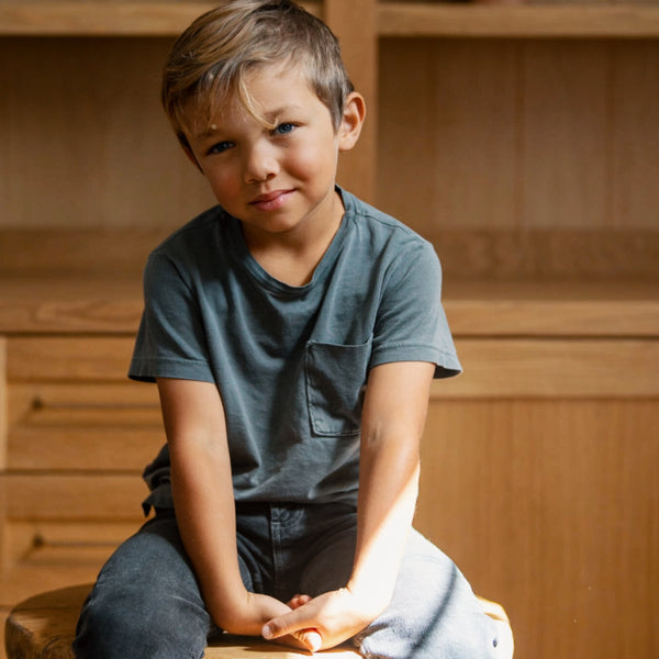 Kids Kids Asher Pocket Tee BKTP0001 Slate