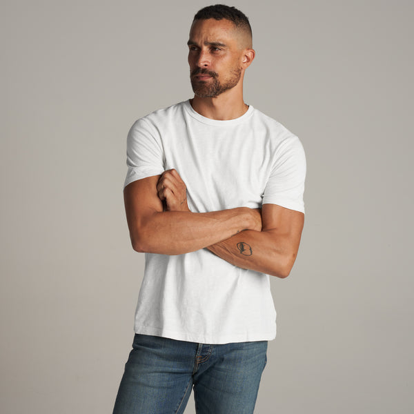 Mens Asher Standard Slub Tee MKTP0011 White