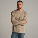 Mens Asher Long Sleeve Standard Tee MKTP0004 Stone