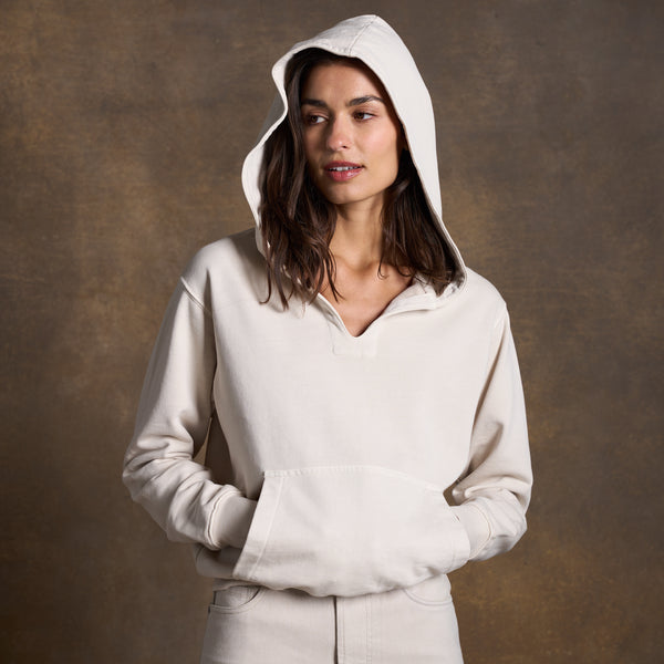 Womens Avery Classic Terry Hoodie WKLT0005 Oat