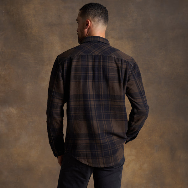 Mens Axel Flannel Shirt Jacket MWTP0012 Hickory Flannel