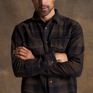 Mens Axel Flannel Shirt Jacket MWTP0012 Hickory Flannel