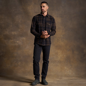 Mens Axel Flannel Shirt Jacket MWTP0012 Hickory Flannel