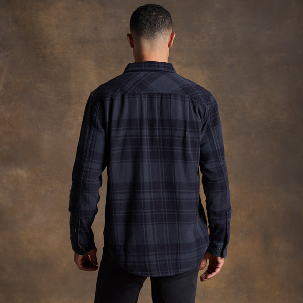 Mens Axel Flannel Shirt Jacket MWTP0012 Midnight Flannel