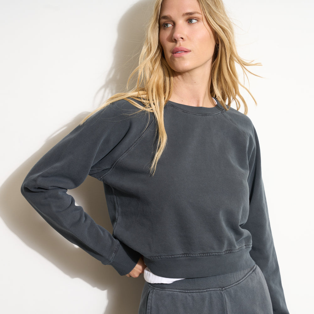 Womens Addison Raglan Sweatshirt WKLT0001 Blue Dusk