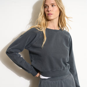 Womens Addison Raglan Sweatshirt WKLT0001 Blue Dusk