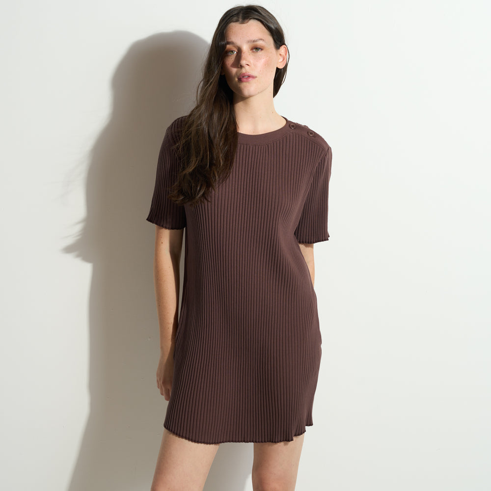 Womens Alison Rib T-Shirt Dress WKDR0011 Mountain Ridge