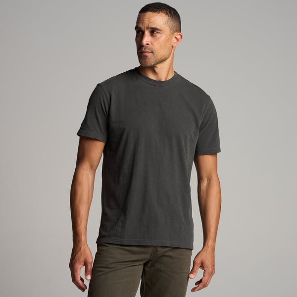 Mens Asher Standard Slub Tee MKTP0011 Faded Black