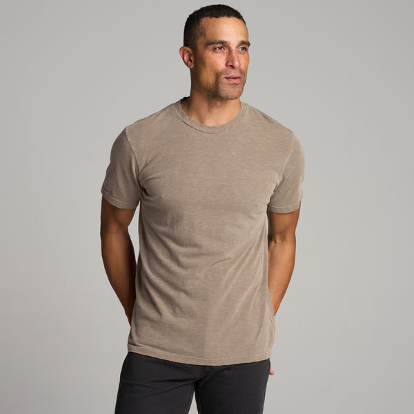 Mens Asher Standard Slub Tee MKTP0011 Stone