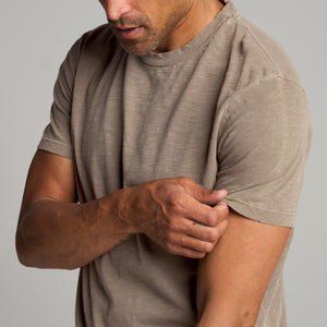 Mens Asher Standard Slub Tee MKTP0011 Stone
