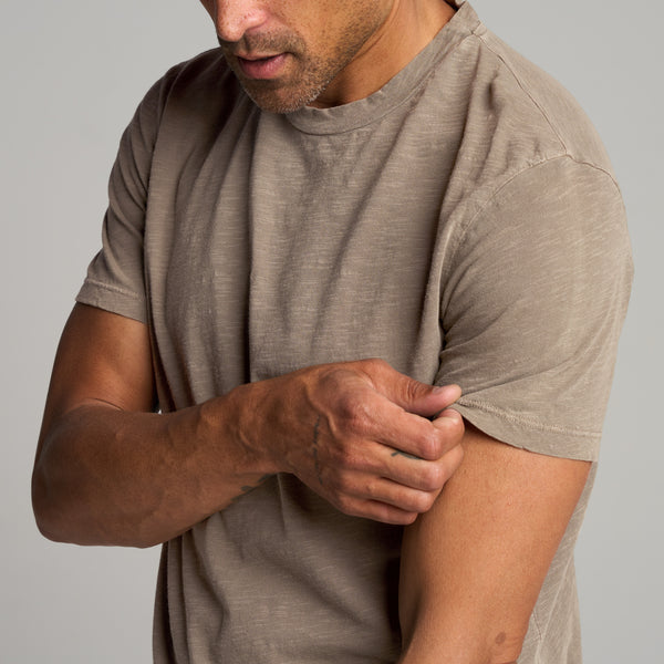Mens Asher Standard Slub Tee MKTP0011 Stone