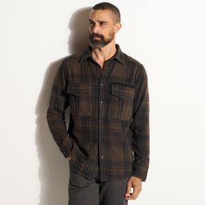Mens Axel Flannel Shirt Jacket MWTP0012 Hickory Flannel