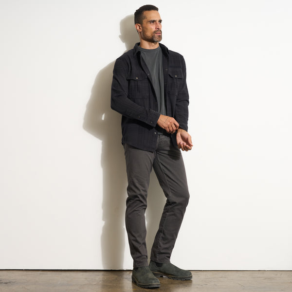 Mens Axel Flannel Shirt Jacket MWTP0012 Blackout Flannel