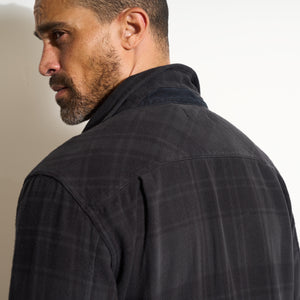 Mens Axel Flannel Shirt Jacket MWTP0012 Blackout Flannel