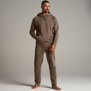 Mens Barton Terry Raglan Hoodie MKLT0002 Russet