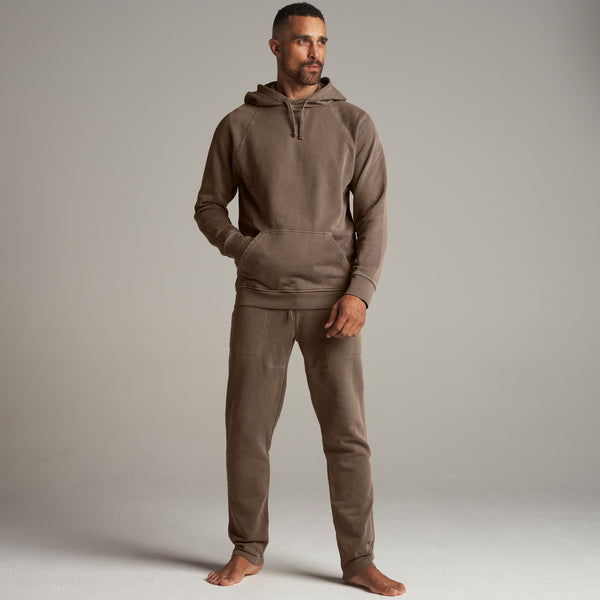 Mens Barton Terry Raglan Hoodie MKLT0002 Russet