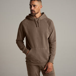 Mens Barton Terry Raglan Hoodie MKLT0002 Russet