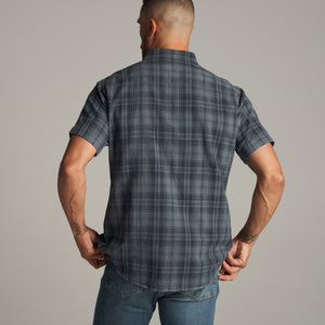 Mens Bray Short Sleeve Plaid Shirt MWTP0008 Slate Plaid