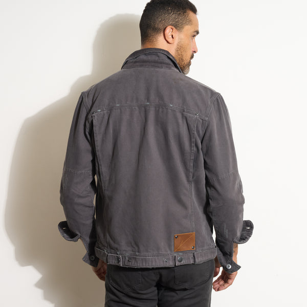 Mens Baron Trucker Jacket MWOW0009 Faded Black