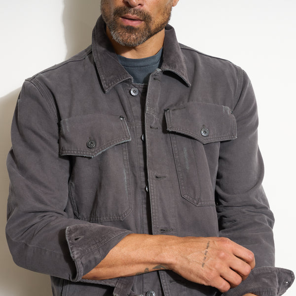 Mens Baron Trucker Jacket MWOW0009 Faded Black