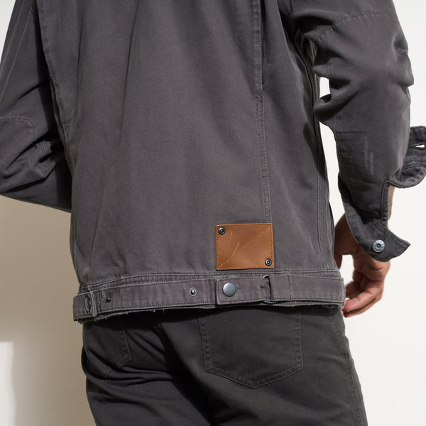 Mens Baron Trucker Jacket MWOW0009 Faded Black
