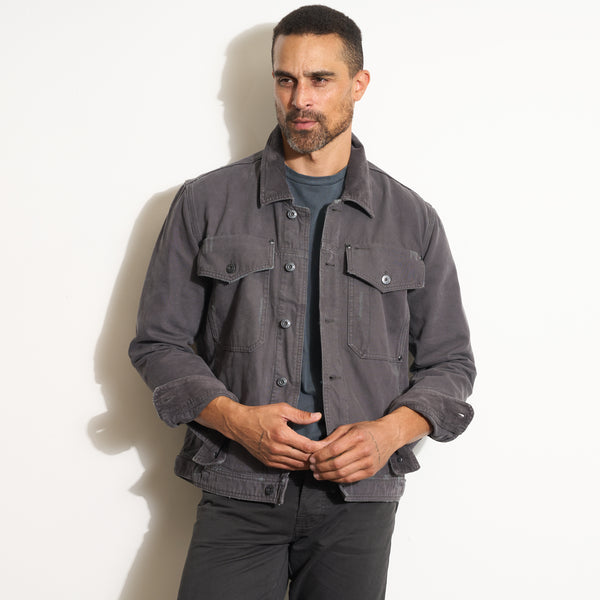 Mens Baron Trucker Jacket MWOW0009 Faded Black