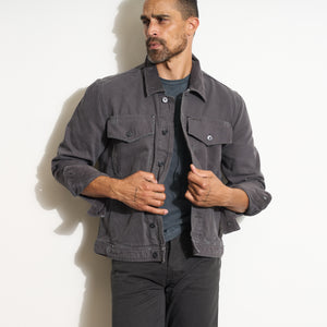 Mens Baron Trucker Jacket MWOW0009 Faded Black