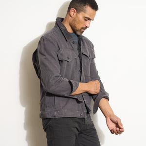 Mens Baron Trucker Jacket MWOW0009 Faded Black