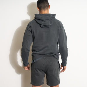 Mens Barton Terry Raglan Hoodie MKLT0002 Faded Black
