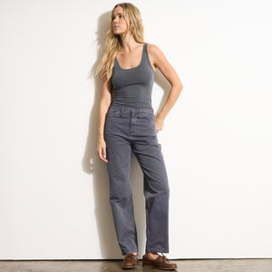 Womens Bernadette 5 Pocket Straight Leg Pant WWPT0010 Blue Dusk