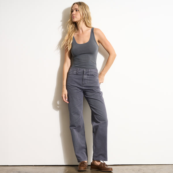 Womens Bernadette 5 Pocket Straight Leg Pant WWPT0010 Blue Dusk