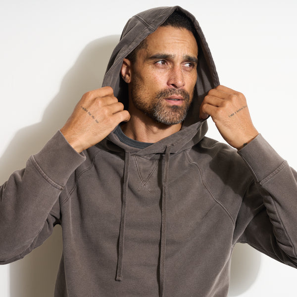 Mens Barton Terry Raglan Hoodie MKLT0002 Hickory