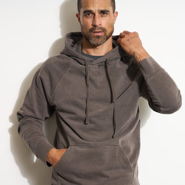 Mens Barton Terry Raglan Hoodie MKLT0002 Hickory