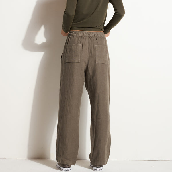 Womens Cameron Wide Leg Linen Pant WWPT0005 Sparrow