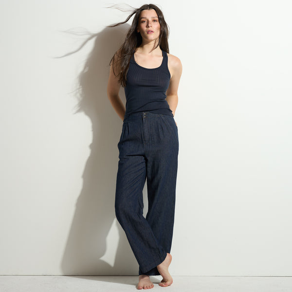 Womens Cameron Japanese Fluid Denim Pant WWPT0005FD Raw Indigo