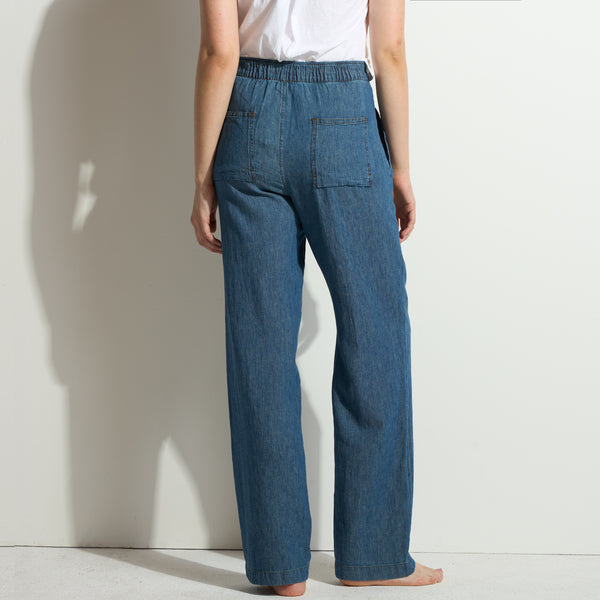 Womens Cameron Japanese Fluid Denim Pant WWPT0005FD Vintage Blue