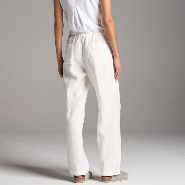Womens Cameron Wide Leg Linen Pant WWPT0005 Sail White